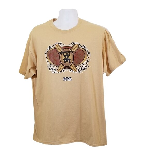 Retro Hawaii Kona Short-Sleeve XL Unisex T-Shirt Surf Boards Beige 100% Cotton - Picture 4 of 11